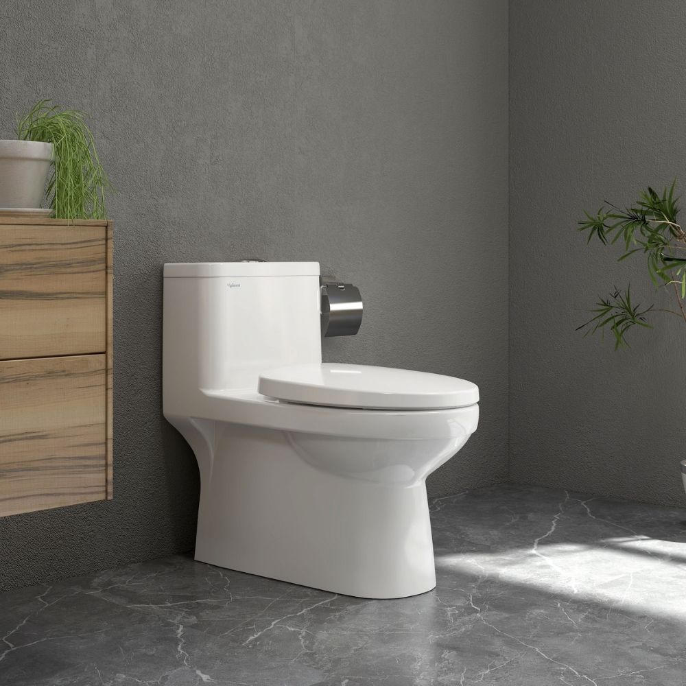 Bồn cầu 1 khối Viglacera Mekong (MK2) nắp êm (+ vòi xịt VG826) - 12