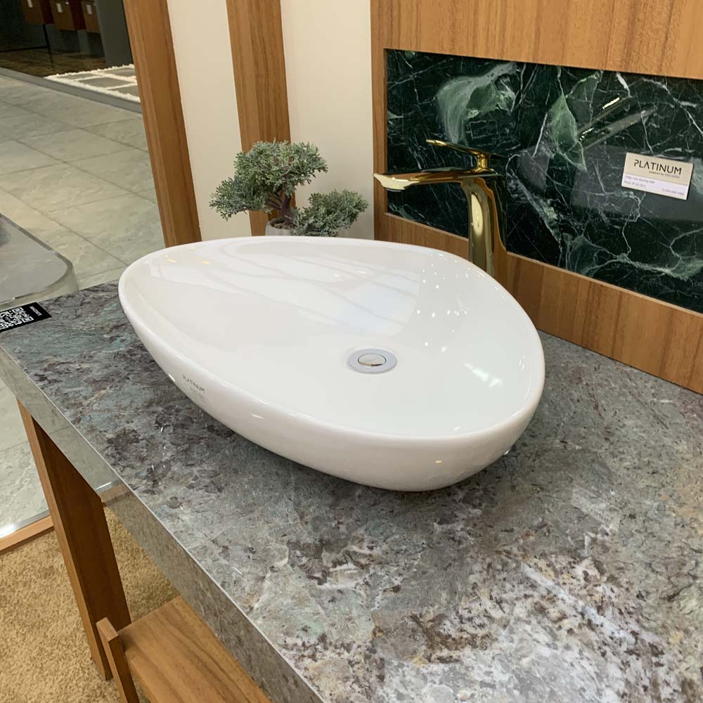 Chậu lavabo đặt bàn Viglacera Platinum P.23.321 - 5