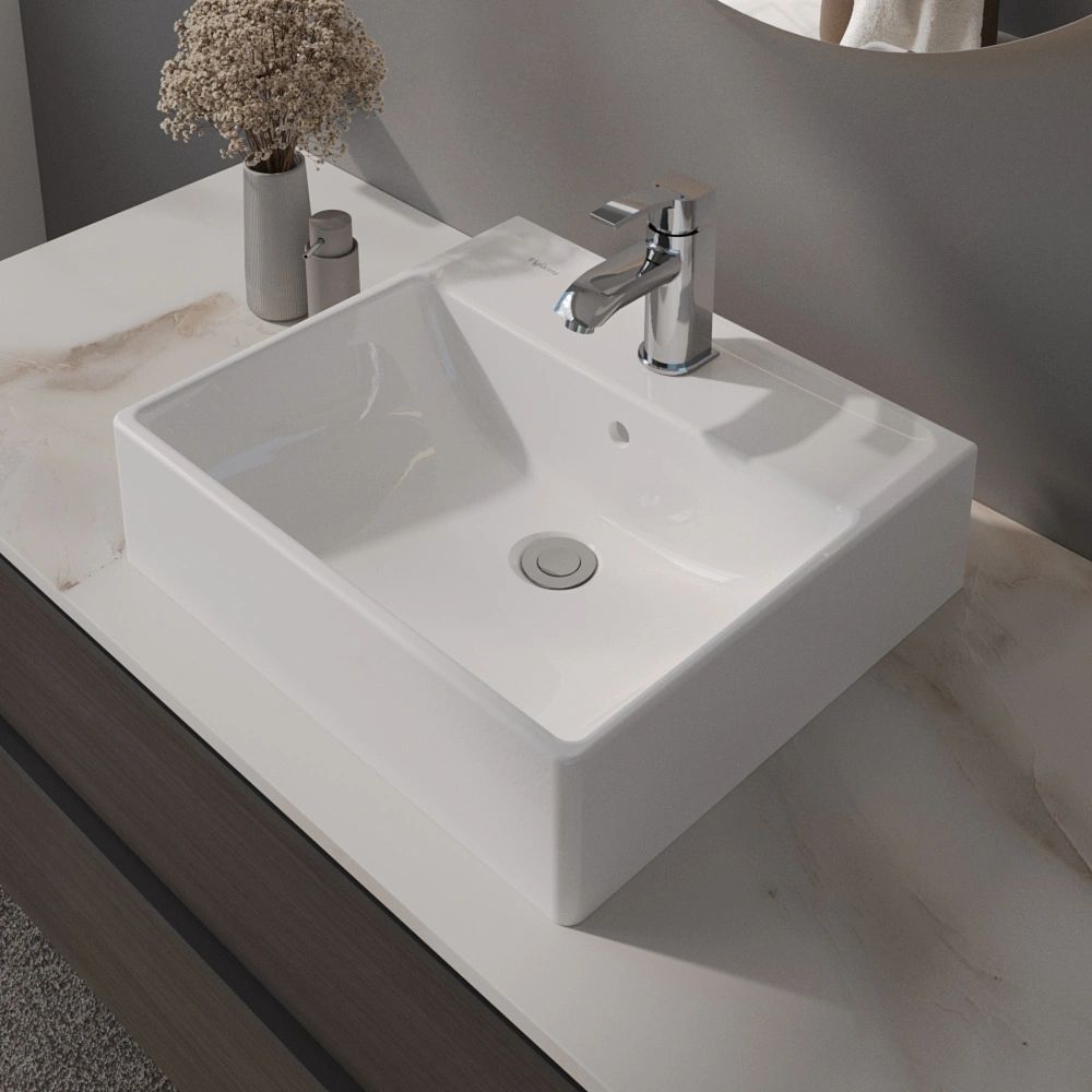 Chậu lavabo đặt bàn Viglacera V42M - 4
