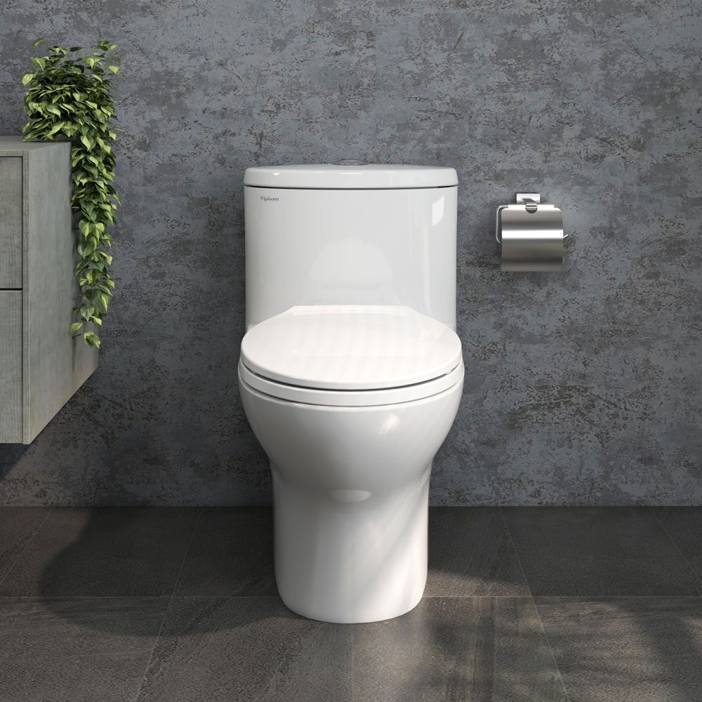 Bồn cầu 1 khối Viglacera V37M nắp êm (+ vòi xịt VG826) - 7