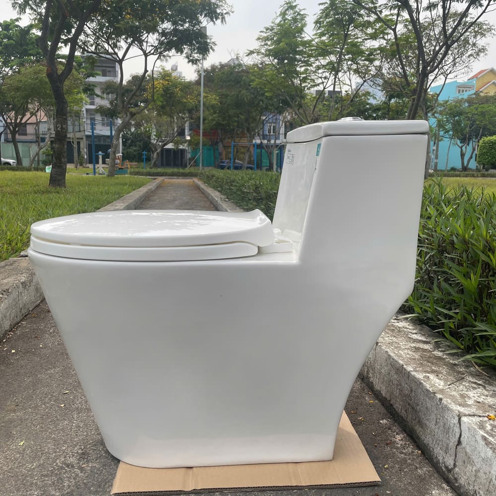 Bồn cầu 1 khối nắp êm Viglacera V823 (+ vòi xịt VG826) - 5