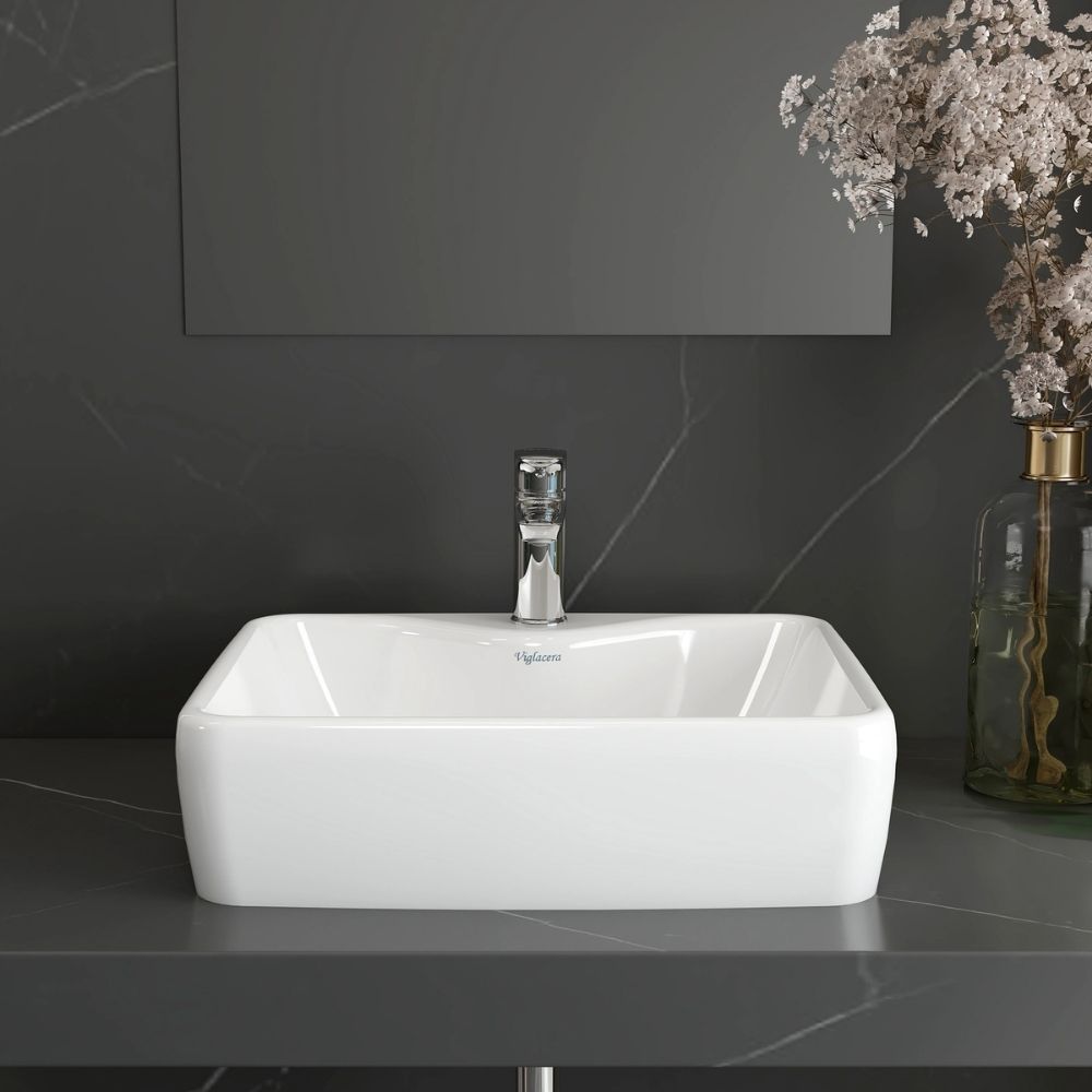Chậu lavabo đặt bàn Viglacera V72 - 10