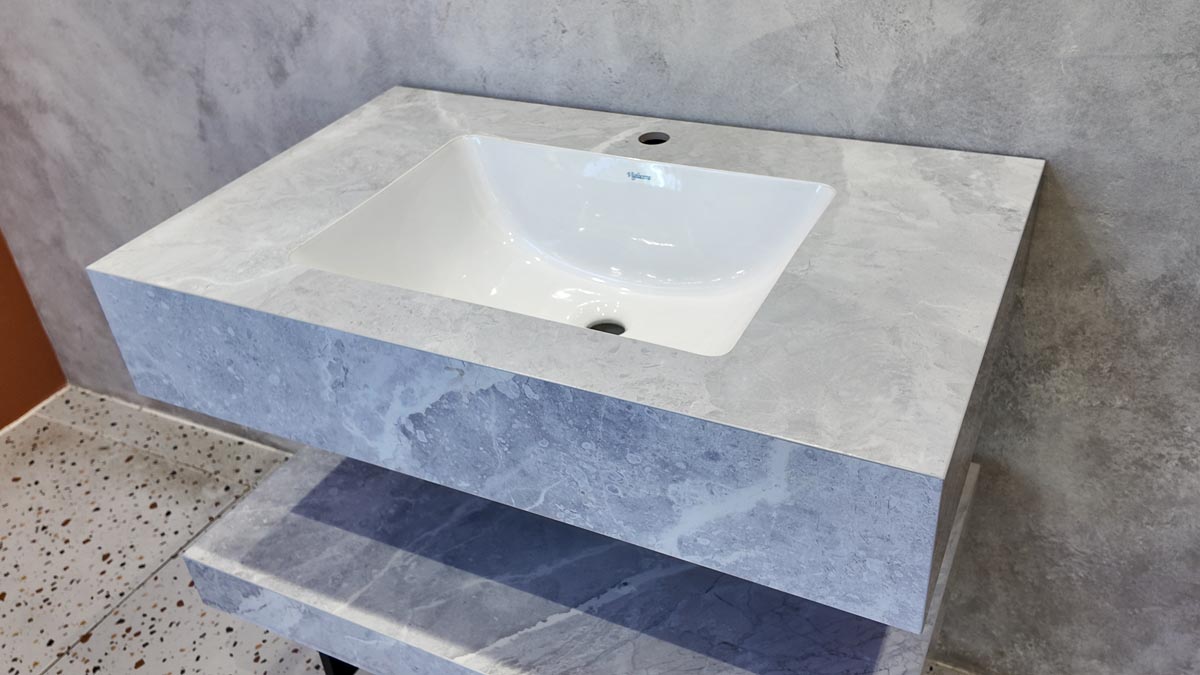 Chậu lavabo âm bàn đá 2 tầng Viglacera US8-9GP01 - 7