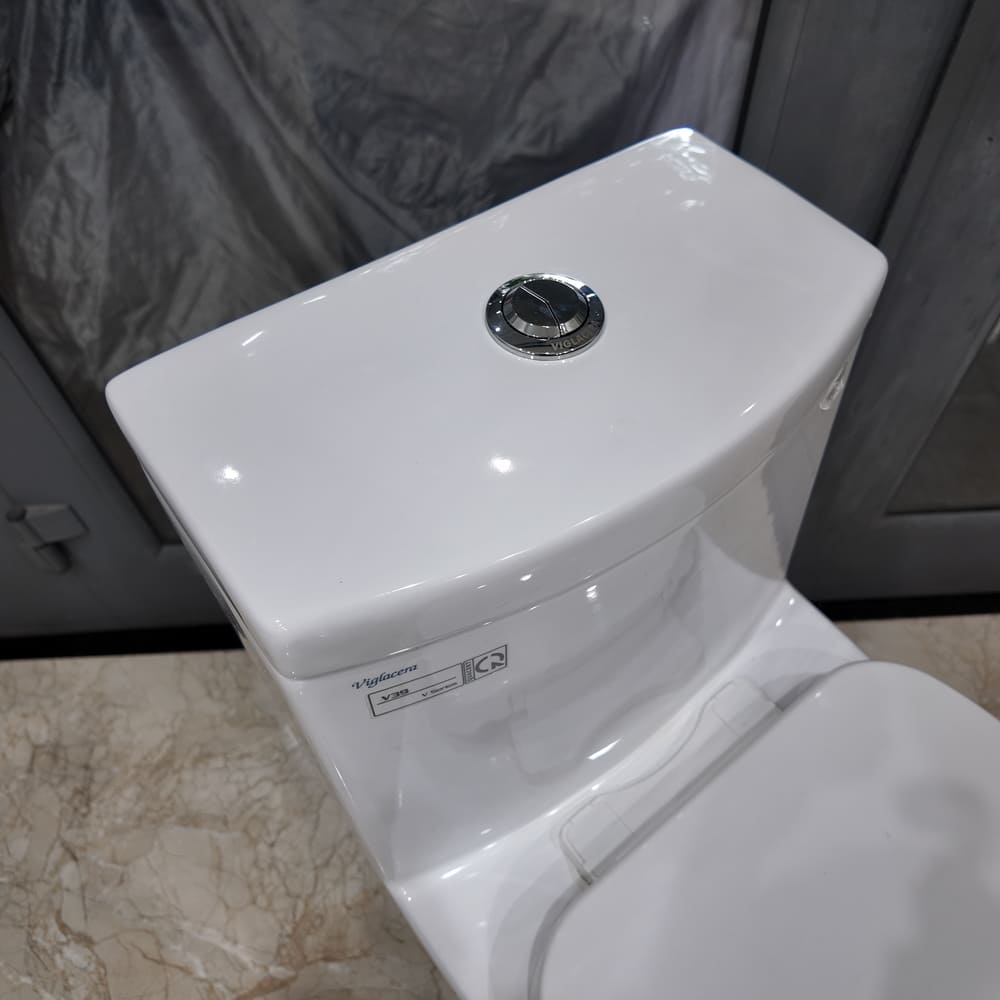 Bồn cầu 1 khối Viglacera V39 nắp êm xả thẳng (+ vòi xịt VG826) - 8
