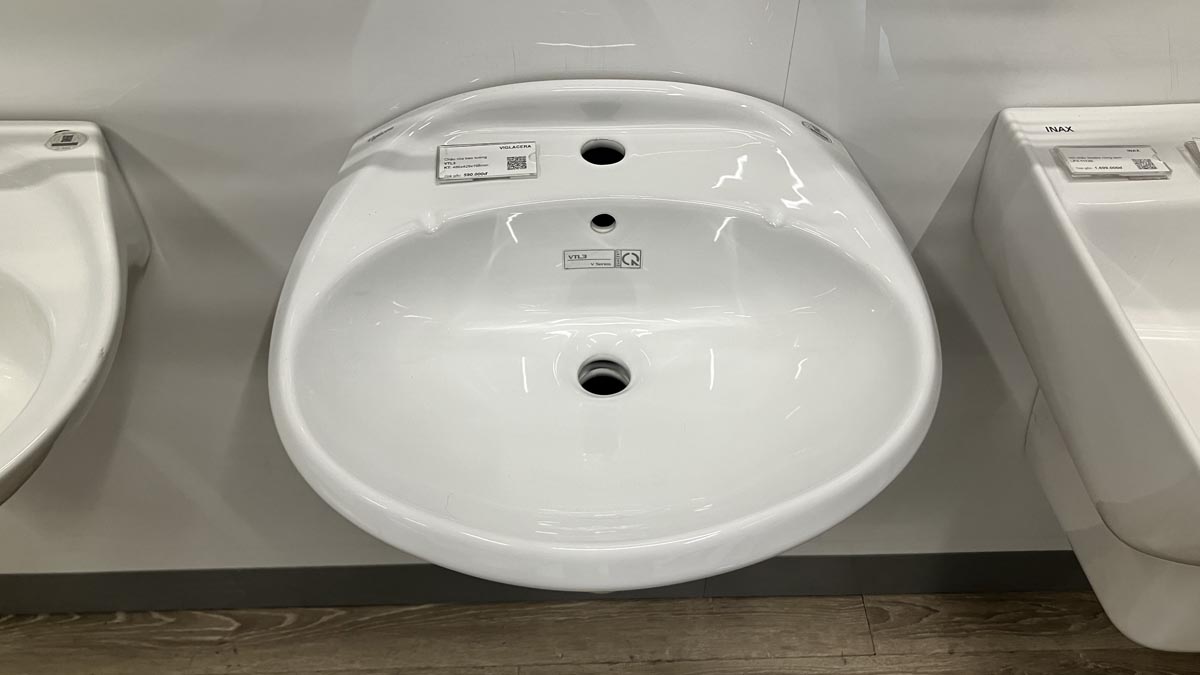 Chậu rửa lavabo treo tường Viglacera VTL3 - 4