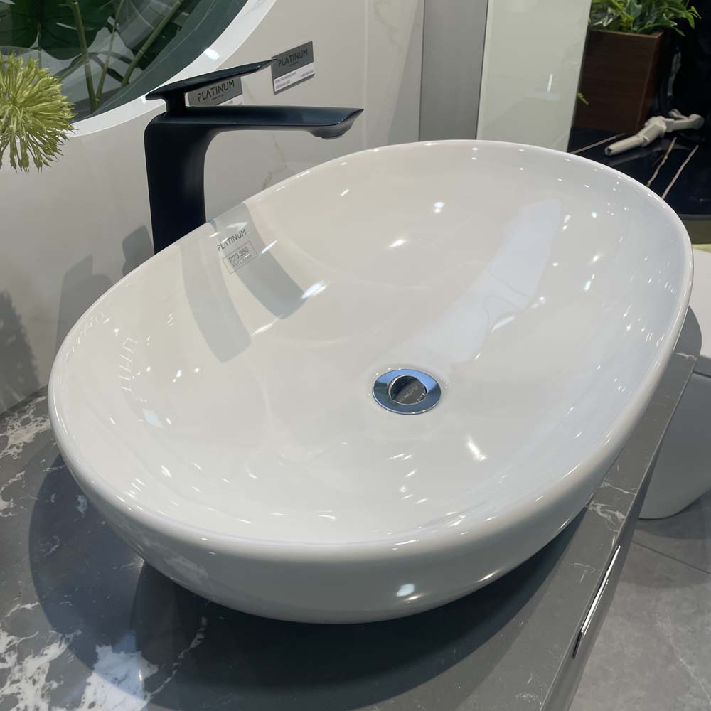 Chậu lavabo đặt bàn Viglacera Platinum P.23.350 - 3