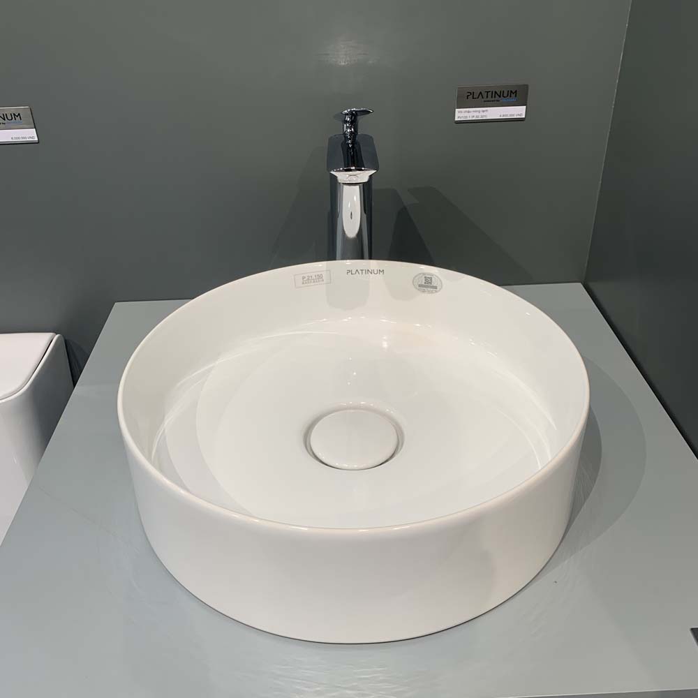 Chậu lavabo đặt bàn Viglacera Platinum P.21.150 - 4