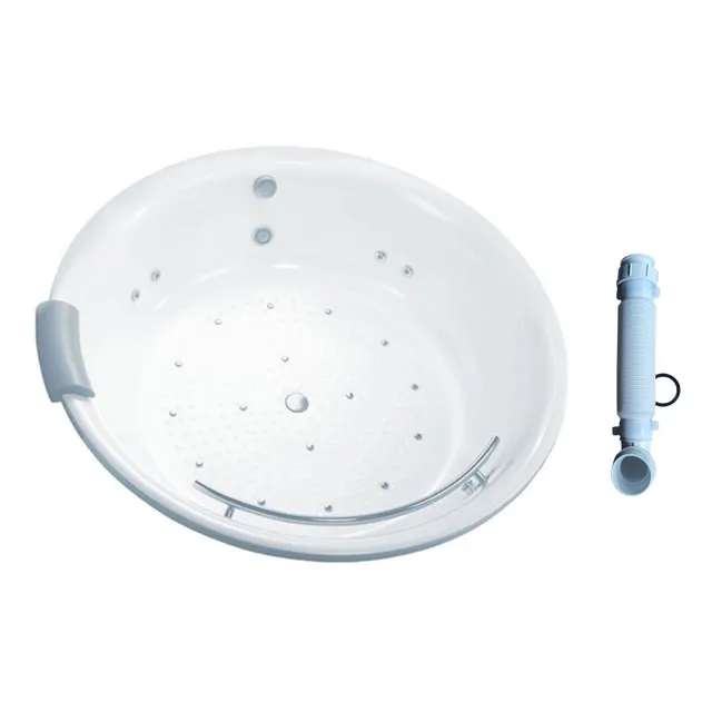Bồn tắm TOTO PPYB1720HPTE#P TVBF412 ngọc trai massage 1m7 tay vịn gồm ống thải