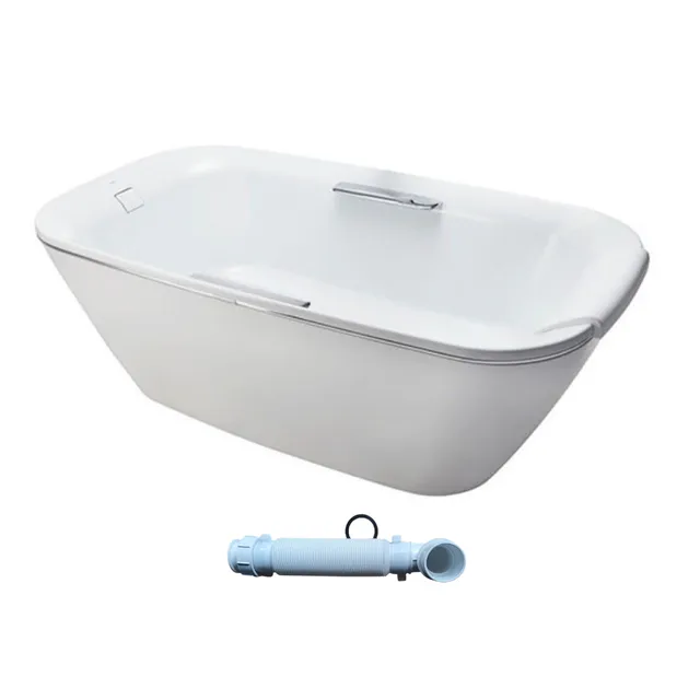 Tay vịn bạc, kèm ống thải
