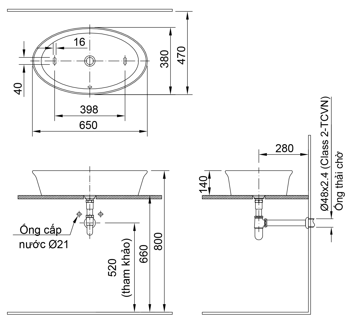 Chậu rửa lavabo đặt bàn INAX AL-300V (AL300V) men Aqua Ceramic