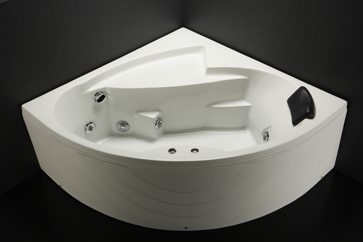 Bồn tắm xây đặt góc 1m4 massage Caesar MT5140A - 2