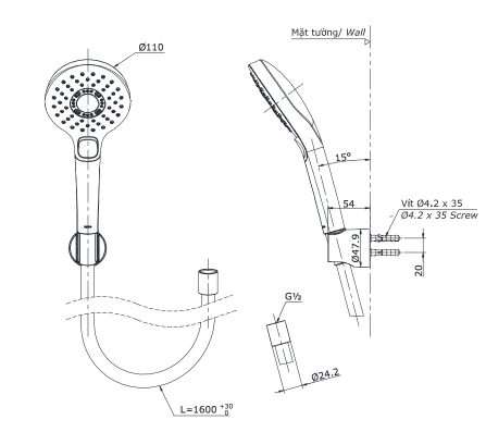Bộ sen cây nóng lạnh TOTO TBW01002BA TBG01302VA TBW01010A TBW01002BA/TBG01302VA/TBW01010A - 5