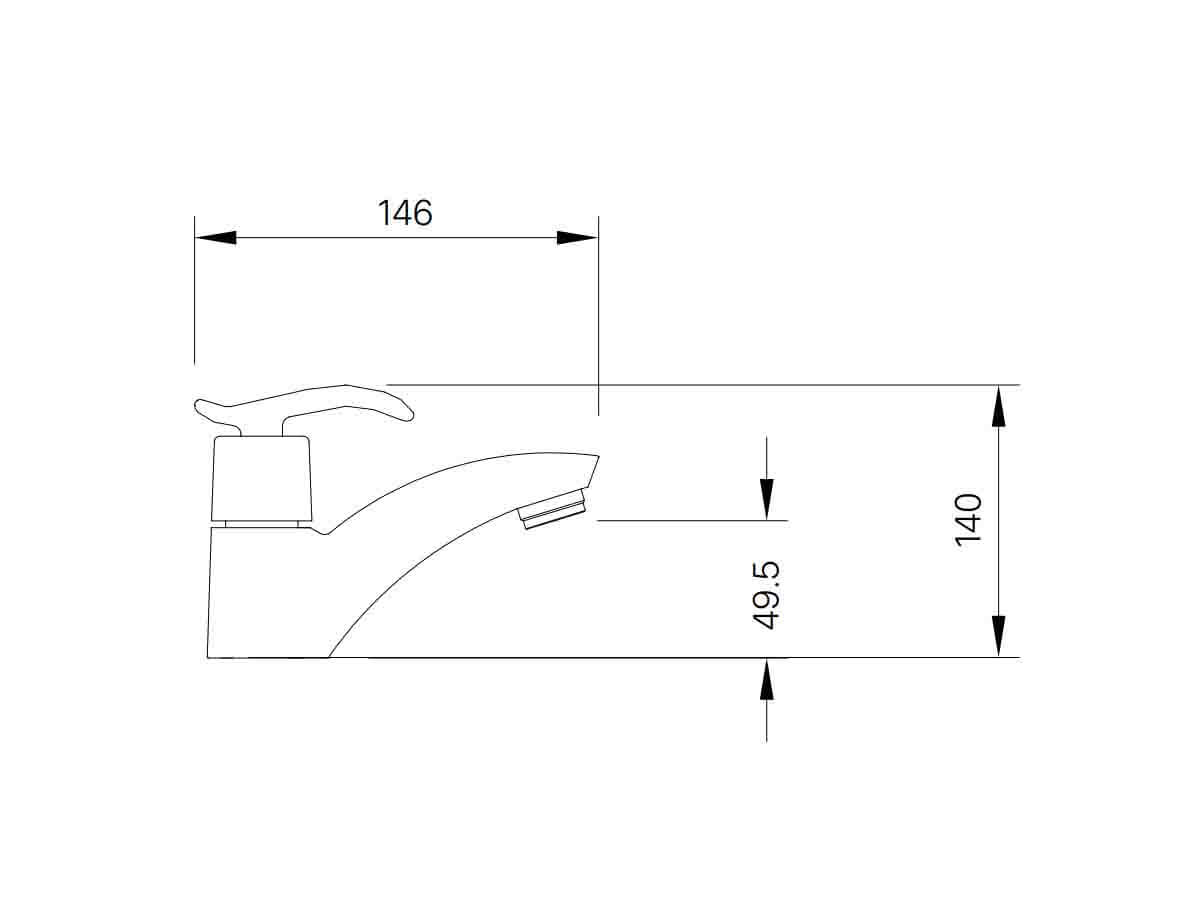 Vòi chậu lavabo lạnh INAX LFV-11A (LFV11A) LFV-11A - 3