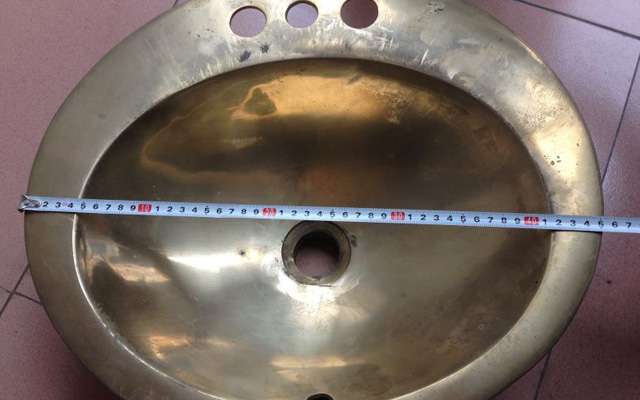 Chậu rửa mặt lavabo Kanly bằng đồng đúc GCL08 GCL08 - 6