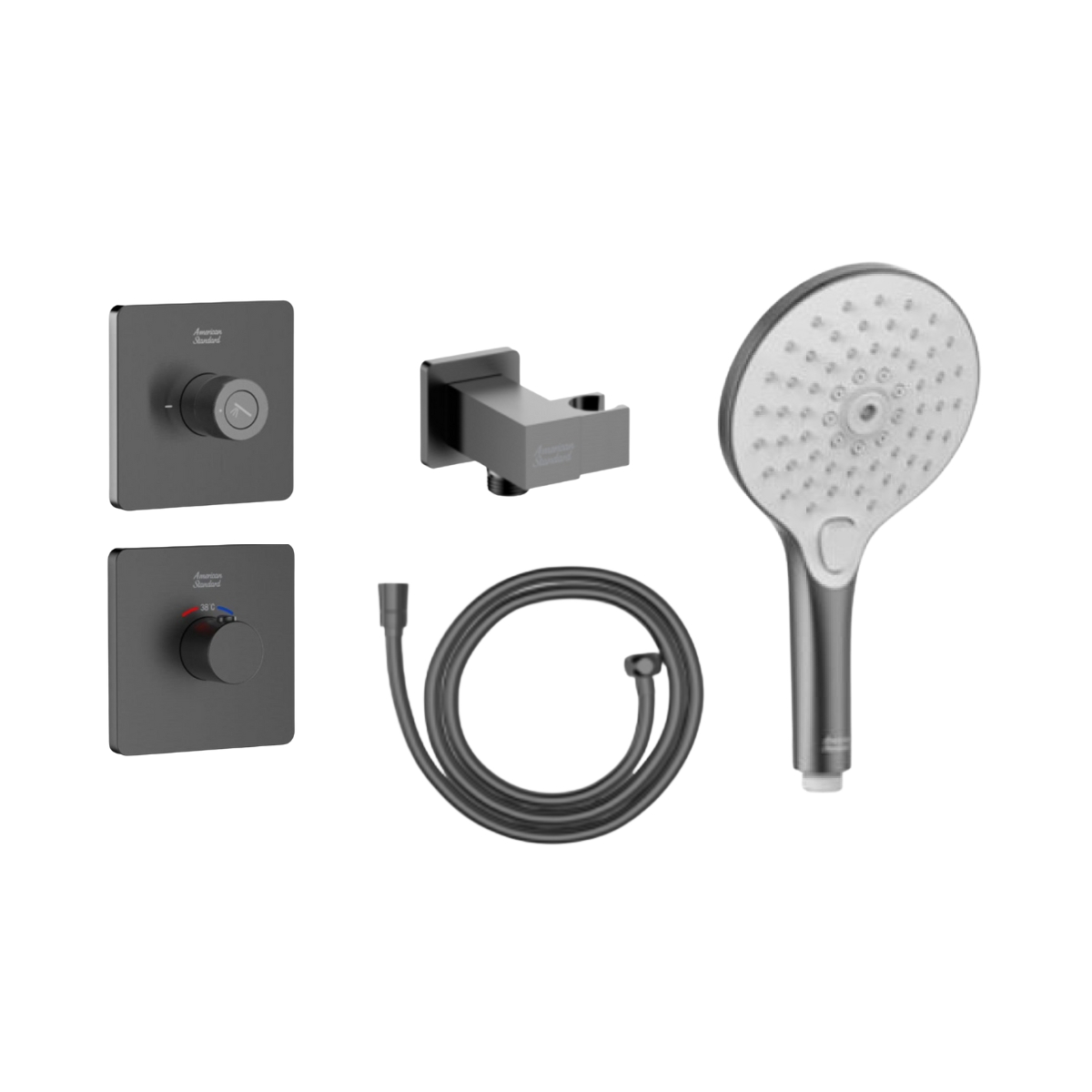 Bộ sen âm nhiệt độ 1 đường American Standard EasySet Essential - Brushed Hard Graphite EasySet Essential - Brushed Hard Graphite