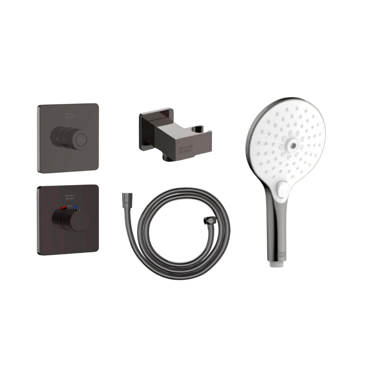 Bộ sen âm nhiệt độ 1 đường American Standard EasySet Essential - Polished Hard Graphite EasySet Essential - Polished Hard Graphite