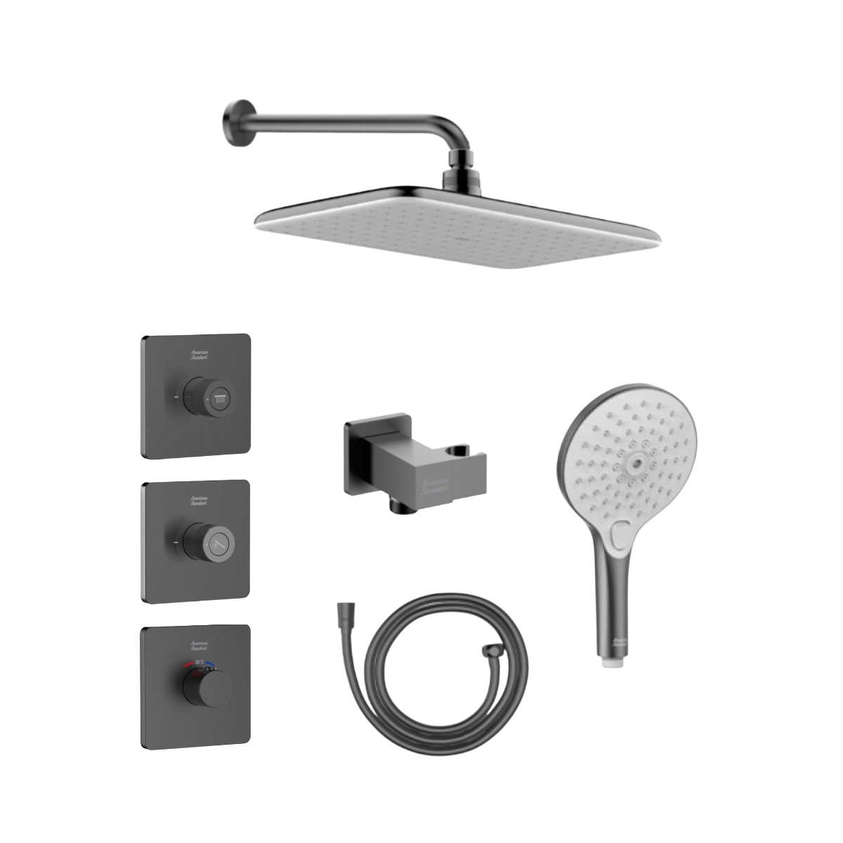 Bộ sen âm nhiệt độ 2 đường American Standard EasySet Experience - Brushed Hard Graphite EasySet Experience - Brushed Hard Graphite