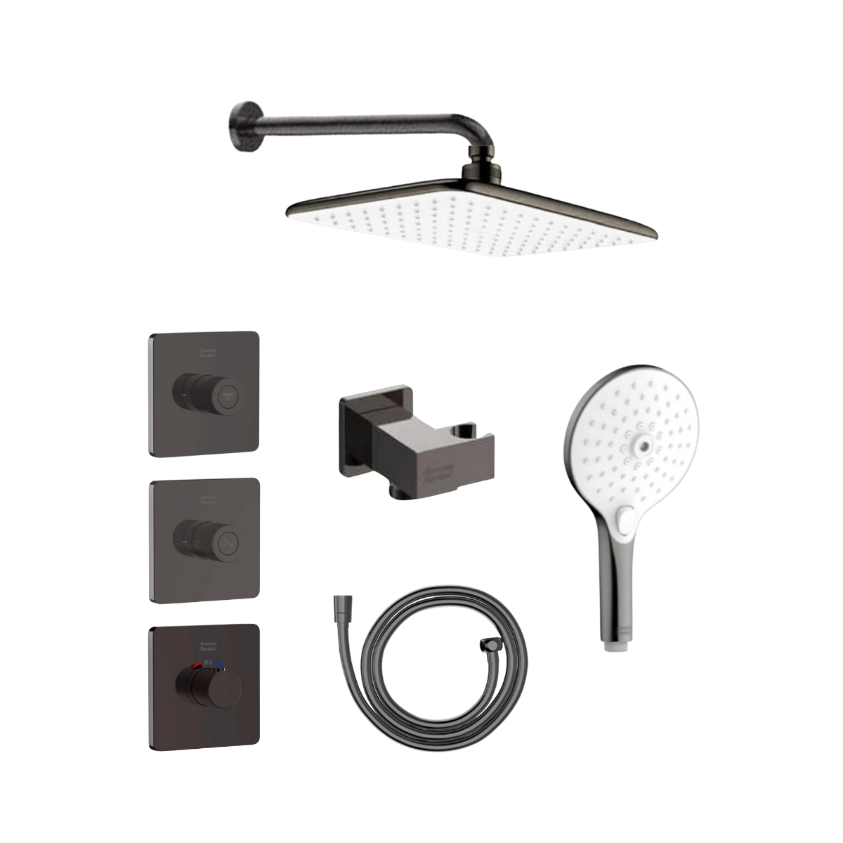 Bộ sen âm nhiệt độ 2 đường American Standard EasySet Experience - Polished Hard Graphite EasySet Experience - Polished Hard Graphite