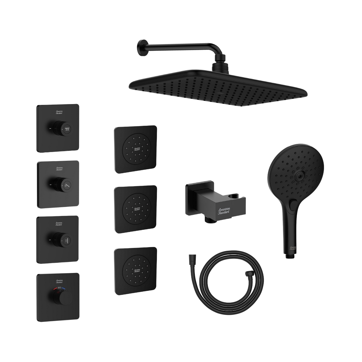 Bộ sen âm nhiệt độ 3 đường American Standard EasySet Enjoyment - Matte Black EasySet Enjoyment - Matte Black