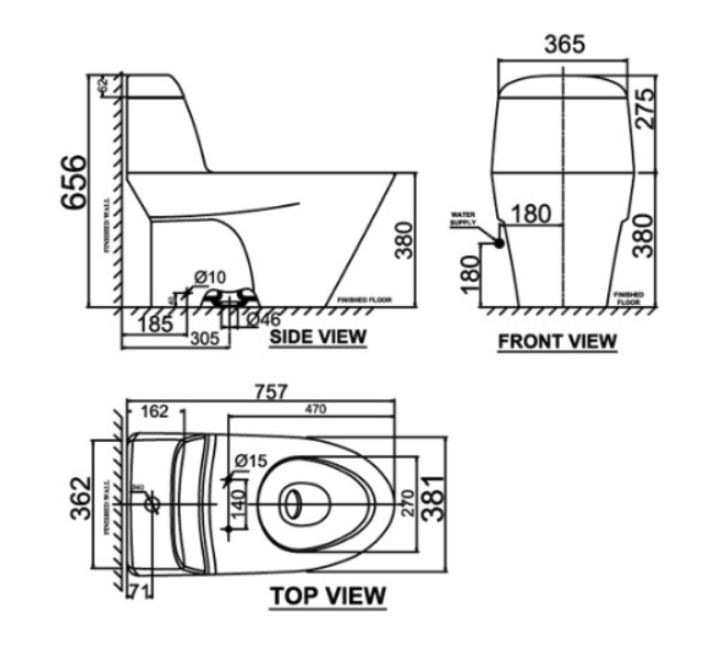 Bồn cầu 1 khối American Standard VF-2011PL (VF2011PL) nắp điện tử VF-2011PL - 2