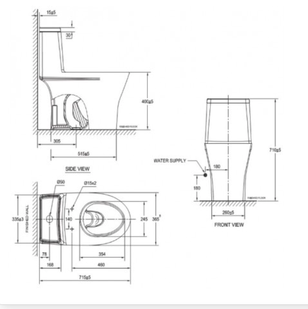 Bồn cầu 1 khối American Standard VF-2530S (VF2530S) nắp rửa cơ dòng Slim VF-2530S - 2