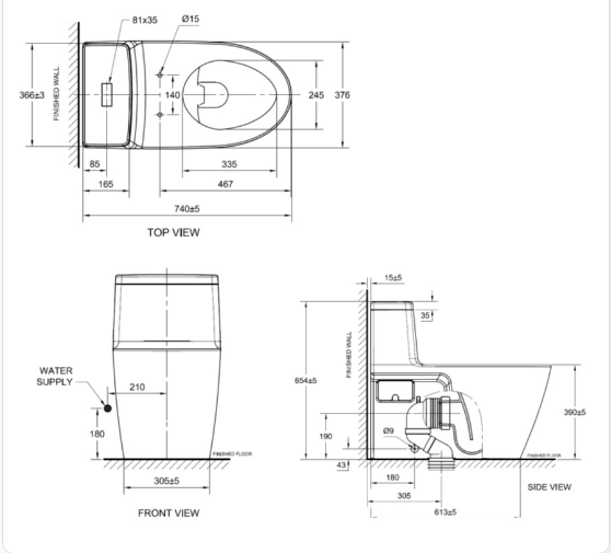 Bồn cầu 1 khối American Standard 2007-WT (2007WT) nắp êm dòng Acacia Evolution 2007-WT - 3