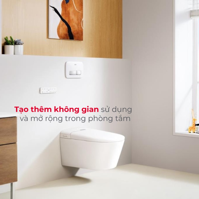 Bồn cầu treo tường nắp điện tử thông minh dòng Aero-Lite American Standard 1073919990 (103032BL00+103026SH00) 1073919990 - 5