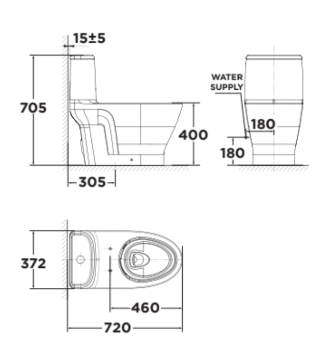 Bồn cầu 1 khối American Standard VF-1862PL (VF1862PL) nắp điện tử VF-1862PL - 2