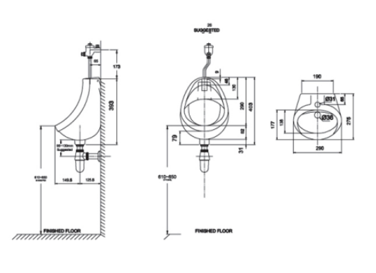 Bồn tiểu nam American Standard VF-0414 (VF0414) VF-0414 - 2