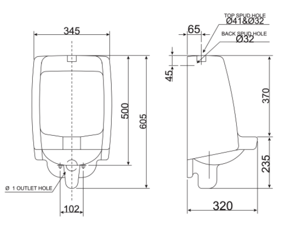 Bồn tiểu nam American Standard VF-6401 (VF6401) VF-6401 - 2