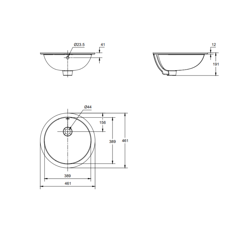 Chậu lavabo âm bàn CONCEPT American Standard 0433-WT (0433WT) 0433-WT - 2