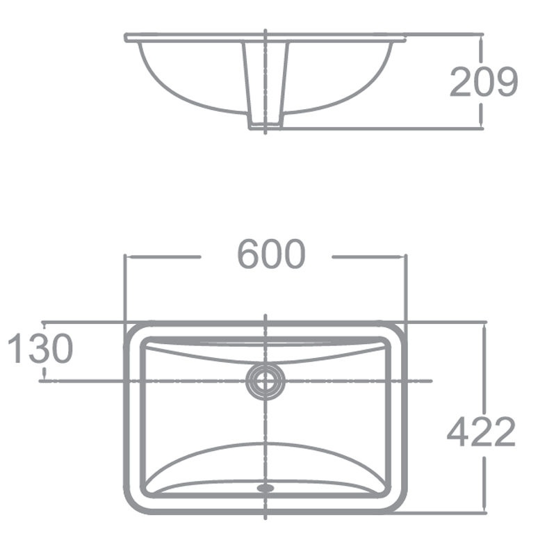Chậu lavabo âm bàn Activa American Standard TI-0459-WT (TI0459WT) TI-0459-WT - 2