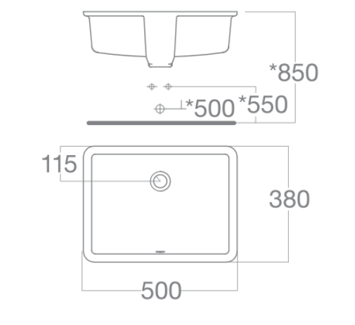 Chậu lavabo âm bàn American Standard WP-F514 (WPF514) WP-F514 - 2