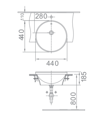 Chậu rửa mặt lavabo bán âm American Standard VF-0333 (VF0333) VF-0333 - 2