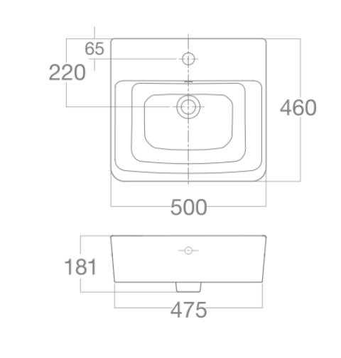 Chậu rửa mặt lavabo bán âm American Standard VF-0519 (VF0519) (0519-WT) VF-0519 - 2