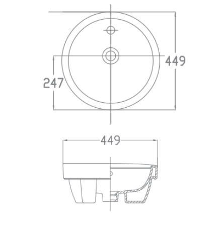 Chậu rửa mặt lavabo bán âm American Standard WP-F307 (WPF307) WP-F307 - 2