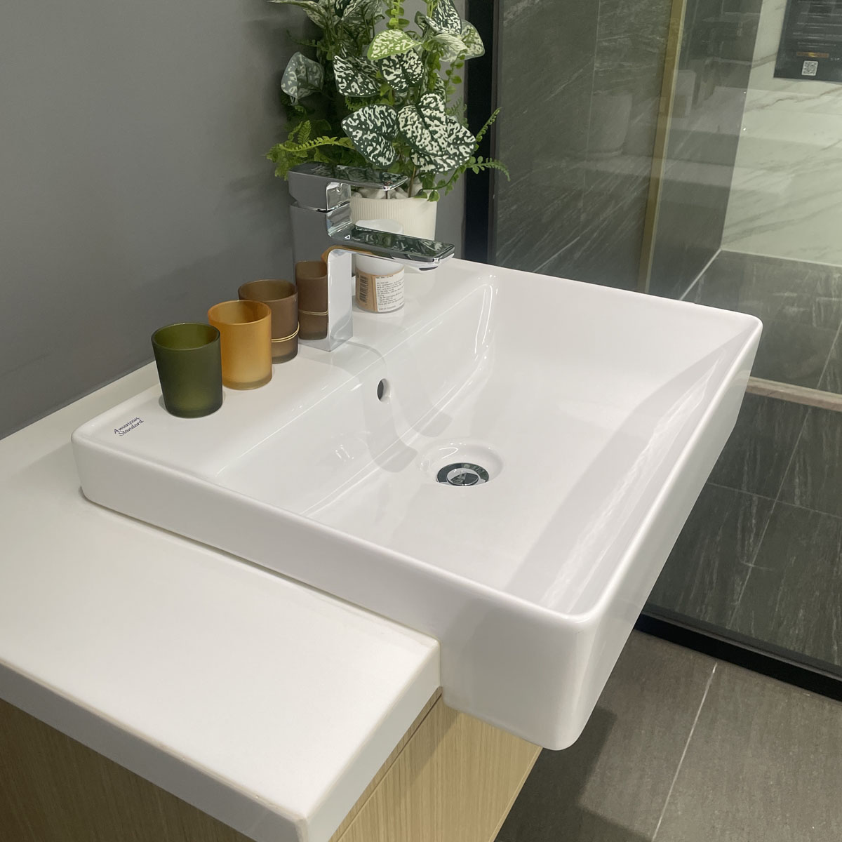 Chậu rửa mặt lavabo bán âm American Standard WP-F419 (WPF419) WP-F419 - 4