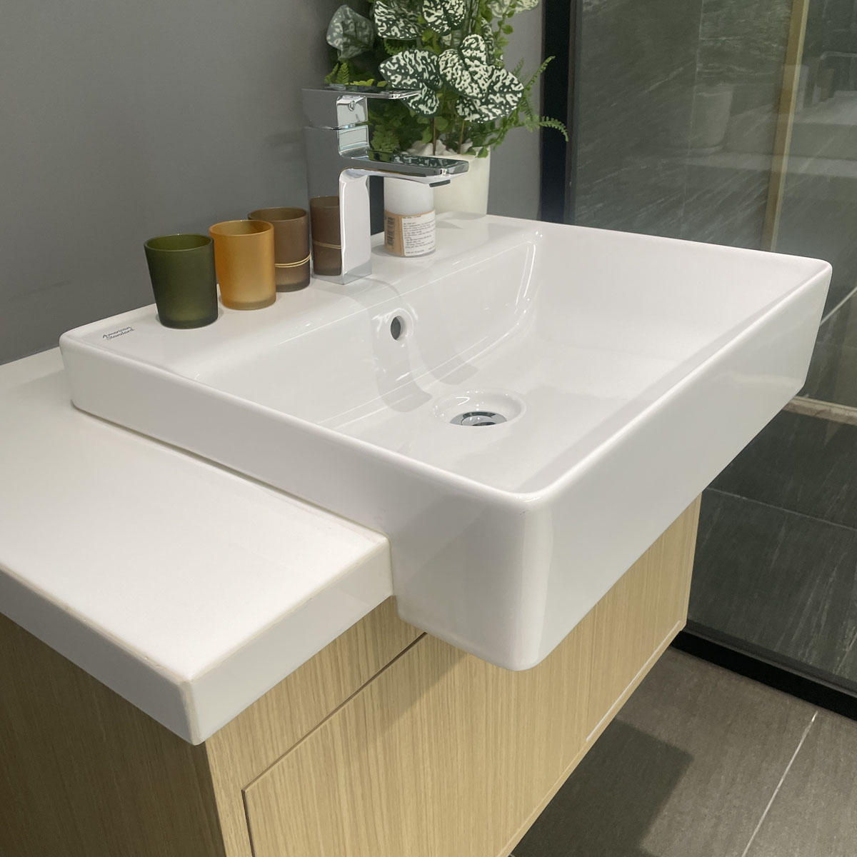 Chậu rửa mặt lavabo bán âm American Standard WP-F419 (WPF419) WP-F419 - 5