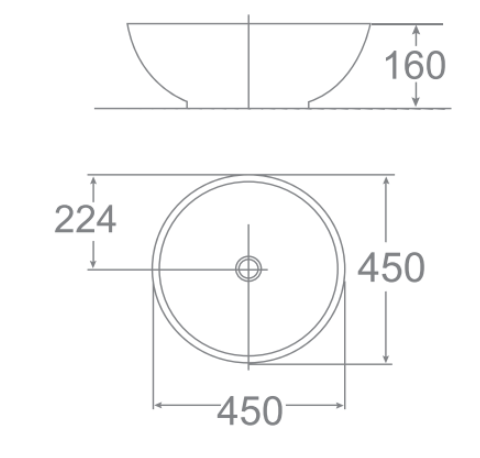 Chậu lavabo đặt bàn American Standard 0500-WT (0500WT) 0500-WT - 2