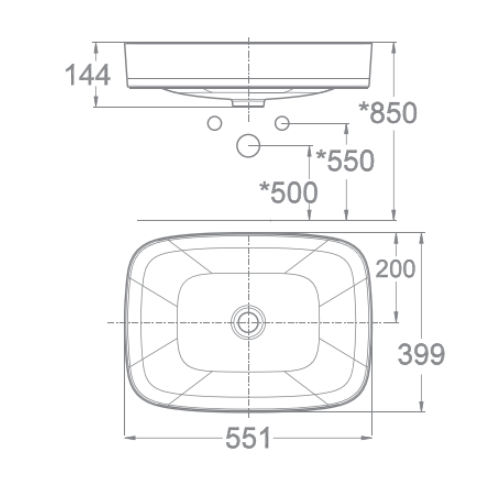 Chậu lavabo đặt bàn American Standard WP-0628 (WP0628) WP-0628 - 2