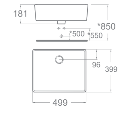 Chậu lavabo đặt bàn American Standard WP-F611 (WPF611) WP-F611 - 2