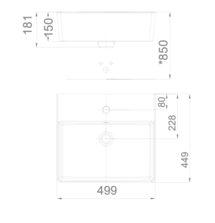 Chậu lavabo đặt bàn American Standard WP-F613 (WPF613) WP-F613 - 2