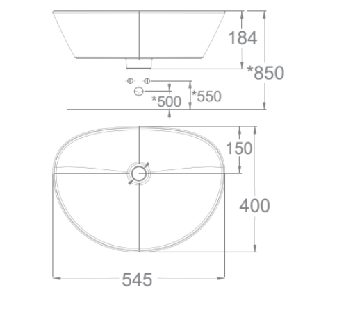 Chậu lavabo đặt bàn American Standard WP-F633 (WPF633) WP-F633 - 2