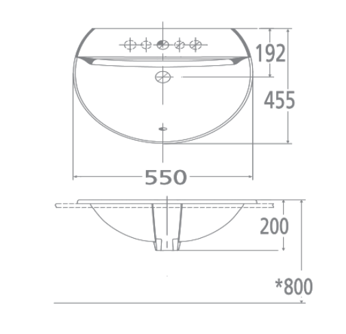 Chậu lavabo dương vành American Standard 0452-WT (0452WT) 0452-WT - 2