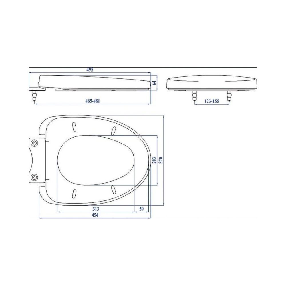 Nắp bồn cầu đóng êm American Standard 491000S-WT (2530-WT, VF-2530, 2407-WT) 491000S-WT - 2