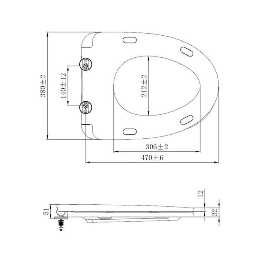 Nắp bồn cầu đóng êm American Standard 61000NS-WT (2630-WT) 61000NS-WT - 2