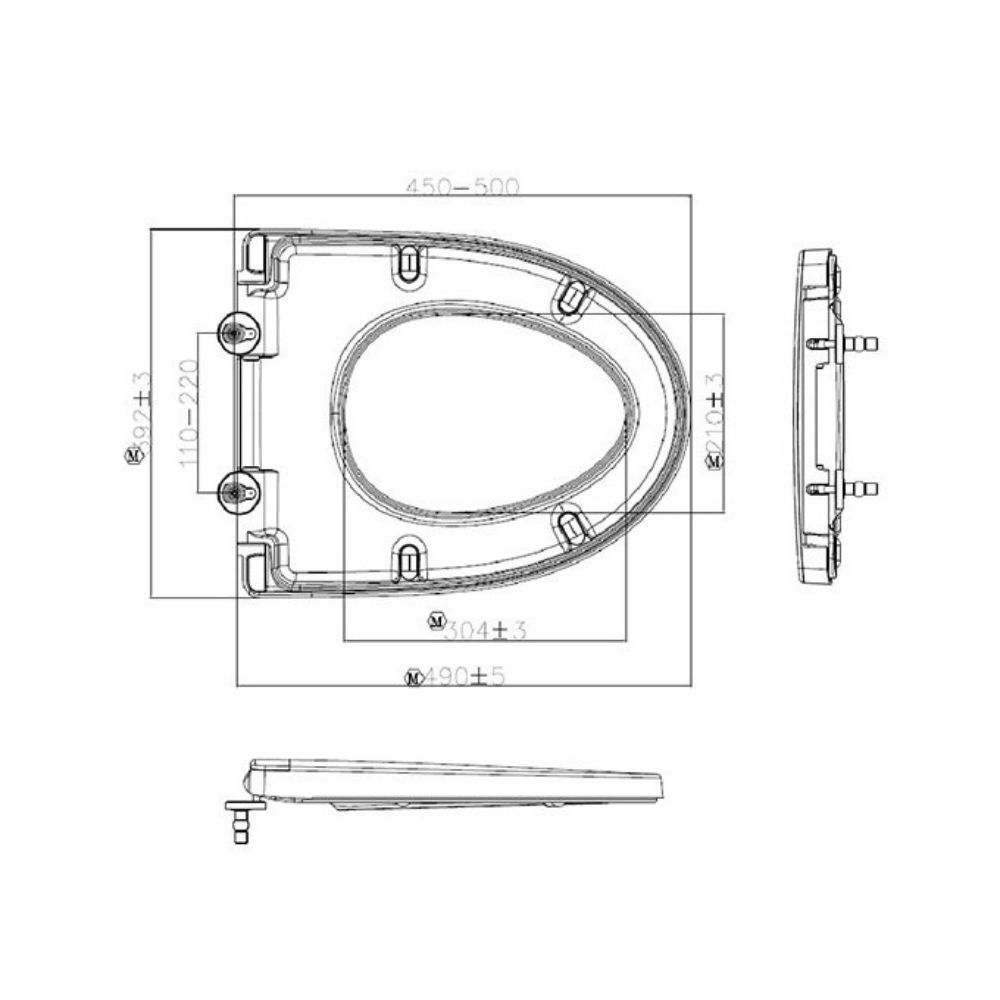 Nắp bồn cầu đóng êm American Standard 640000S-WT (2007-WT, 2307-WT) 640000S-WT - 2