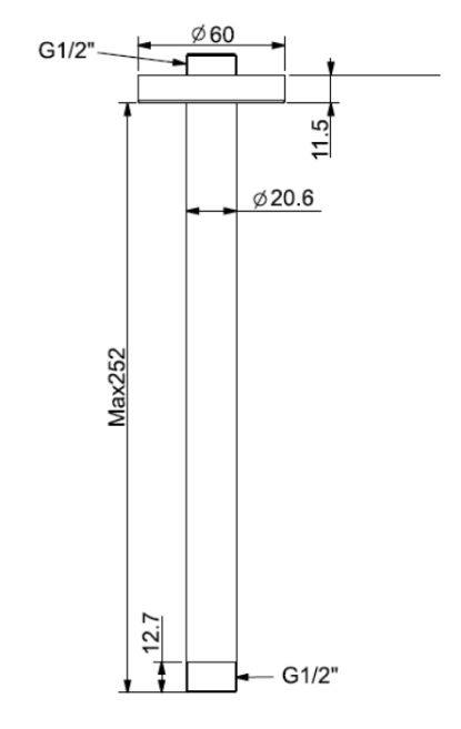 Thanh nối đầu sen gắn trần EasySET American Standard FFAS9908 FFAS9908 - 2