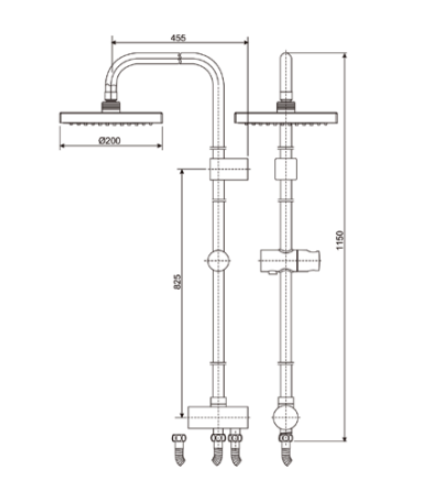 Cây sen phun mưa American Standard WF-9071 (WF9071) WF-9071 - 2