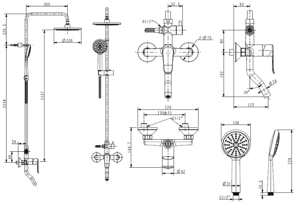 Sen cây tắm nóng lạnh American Standard Neo Modern WF-9088 (WF9088) WF-9088 - 3